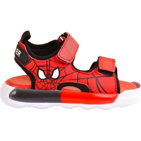 Resim Erkek Çocuk Işıklı Örümcek Adam Spider Sandalet Kırmızı 