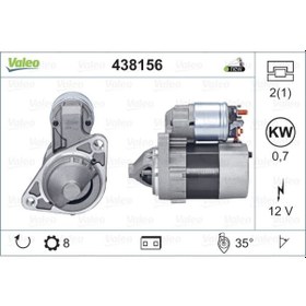 Resim Valeo 438156 Marş Motoru Micra Note 1.2 1.4 16V 03- 