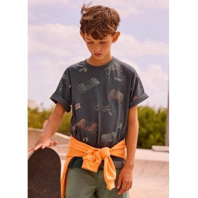 Resim Mayoral Erkek Çocuk Baskılı Tshirt Gri 