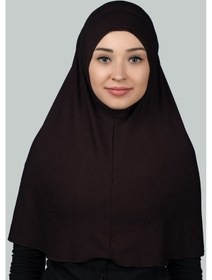 Resim Altobeh Hazır Türban Pratik Eşarp Tesettür Hijab - Namaz Örtüsü Xl Koyu Kahverengi 