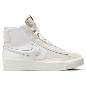 Resim Nike Blazer Mid Victory Beyaz-Bej Kadın Deri Günlük Spor Ayakkabı 