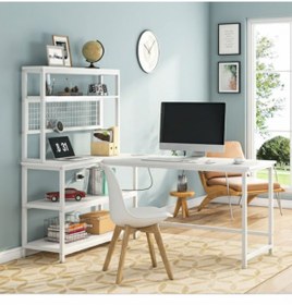 Resim faween 89014 160cm Oyuncu Masası Çalışma Masası Bilgisayar Masası Ders Laptop Beyaz 