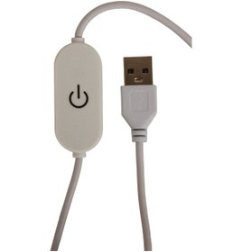 Resim 100 Cm 2 Amper Touch Dokunmatik Açık Uçlu Dimmer On/off Switch'li Beyaz Usb Erkek Kablo 