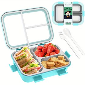 Resim 1 Adet CYCG Paslanmaz Çelik Öğle Yemeği Kutusu - Sızdırmaz, 3 Bölmeli Sağlam Bentobox, Bulaşık Makinesine Uygun - Okul, Ofis, Seyahat ve Ev İçin - Yemek Hazırlama & Taşınabilir Yemek Kabı, Eğlenceli Köpek Desenli, Kolay Temizlenir Malzeme, Şık Gıda Saklama, Yüksek Kalite Yapım, Atıştırmalık Kabı, Seyahat İhtiyaçları 