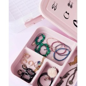 Resim Bijuteri Mücevher Kutusu - Çok Amaçlı Bölmeli Takı Saklama Kutusu 