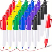 Resim DOMUUH Hemşireler İçin Mini Kalıcı Marker Seti - Anahtarlık Kanca ile 2/6/12/24 adet, İnce Nokta Mermi Ucu, Rozet Halkaları, Golf Topları & Daha Fazlası İçin İdeal 