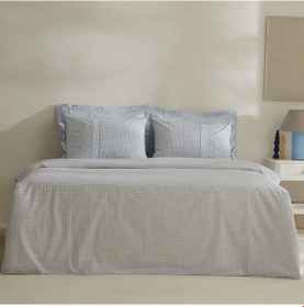 Resim Karaca Home Luisa %100 Pamuk Çift Kişilik Nevresim Takımı Mavi 