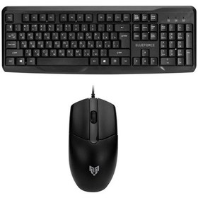 Resim Blueforce Km-03 Usb Kablolu Klavye Mouse Set Türkçe Q Optik 