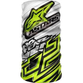 Resim Crown Micro Neon Yeşil Alpinestars Logolu Çok Amaçlı Bandana Boyunluk Maske Motorcu Buff No Fear Kask Balaklava 