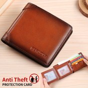 Resim Erkekler için Gerçek Deri Cüzdan - Retro Hafif RFID Engelleme İş Kartı Tutucu, Çoklu Bölümlerle Çalışma, İş, Ofis Hediyeleri İçin Büyük Kapasite - Sevgililer Günü, Yıldönümü, Doğum Günü, Babalar Günü Hediyesi, İşçi Cüzdanı, Klasik Cüzdan Tasarımı, Dayanıklı Cüzdan 