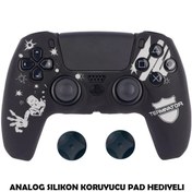 Resim DeadSkull PS5 Dualsense Koruyucu Silikon Kılıf + Analog Silikon Koruyucu 