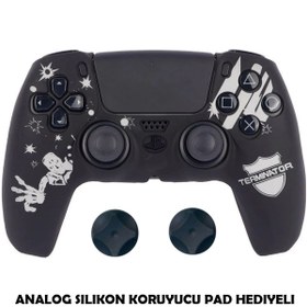 Resim DeadSkull PS5 Dualsense Koruyucu Silikon Kılıf + Analog Silikon Koruyucu 