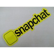 Resim Aksesuar Snapchat Sticker 14cmx3,5cm (2ADET FİYATI) Snapchat Logosu - Snapchat Arması - Snapchat Etiketi 
