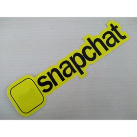 Resim Aksesuar Snapchat Sticker 14cmx3,5cm (2ADET FİYATI) Snapchat Logosu - Snapchat Arması - Snapchat Etiketi 