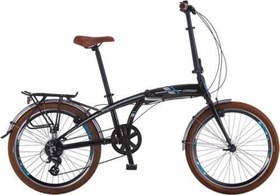 Resim SLCN 400 V Shimano Altus Katlanır Bisiklet Siyah Turkuaz 