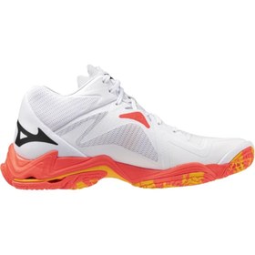 Resim MIZUNO Wave Lightning Z8 MID Unisex Voleybol Ayakkabısı Beyaz / Turuncu 