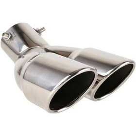 Resim Tongxida Paslanmaz Çelik Evrensel Araba Dirsek Egzoz Kuyruk Susturucu, İç Çap 7.2cm, Gümüş Renk 