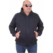 Resim Mocgrande Büyük Beden Unisex Kapüşonlu 3Ip Sweat 11701 Lacıvert-Lacıvert 