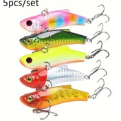 Resim 5 adet Titreşimli Sert Yem Balıkçılık Yemleri, 7cm, 17g, 3D Gözler, Çinko Alaşım, Bass ve Panbalık için Titreşim Balıkçılık Aletleri, Titreşim Balıkçılık Yemi|Titreşim Yem Seti|Dayanıklı Balıkçılık Yemi 
