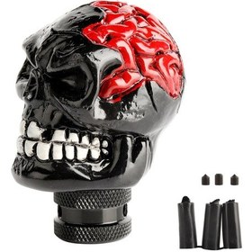 Resim Jeehugo Kırmızı Kafa Manuel Vites Topu - Yüksek Kaliteli Reçine, 3 Adaptör 8mm,10mm,12mm , Kolay Kurulum, Otomobil Kamyonet Suv Uyumlu 