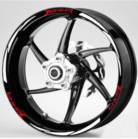 Resim Kırmızı Dominar Yazılı 3 Parçalı Reflektif Gümüş Beyaz Jant Şerid 