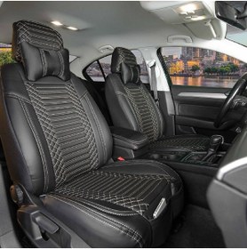 Resim Stil Seat Arona Lüks Deri Oto Koltuk Kılıfı Ön/arka Set 