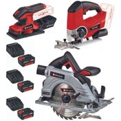 Resim Einhell TE-JS 18 Dekupaj TC-OS 18/187 TE-CS 18/190 BL 3X2.5AH Set 