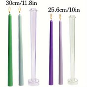 Resim LONTL Mum Işıklı Yapım Kalıpları Seti - 25,4/29,97 cm Konik Yuvarlak Silindir Plastik Kalıp Kitı DIY Aromaterapi Mumları için - Akrilik PC Mum Kalıpları Ev Dekorasyonu ve Bayram Süslemeleri için Bina Teması 