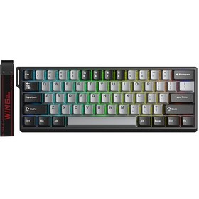 Resim Aula Win60 He Pro Manyetik Klavye Rapid Trigger Xingyi Switch 8000hz Rgb Tkl Hot Swap Oyuncu Klavyesi Gri 