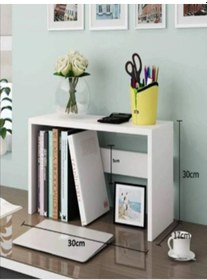 Resim Mini Kitap Rafı Masa Düzenleyici Organizer Çalışma Masası 