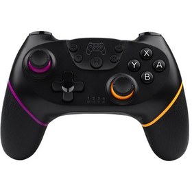 Resim Nintendo Switch Pro İçin Makro Programlama Ve Somatosensoriyel Uyandırma İle Kablosuz Bluetooth Kolu Mor Turuncu 