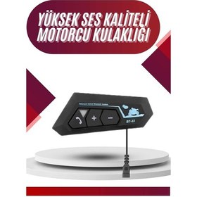 Resim Universal Intercom Bluetooth Kask Kulaklık Motosiklet Kulaklık 5.0 Bluetooth 