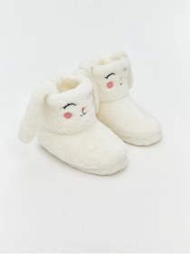 Resim LC Waikiki LCW STEPSEkru Hayvan Figürlü Kız Çocuk Panduf 