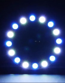 Resim Ws2812b Matrix Ekran Rgb Led Ayrı Ayrı Adresli 16 Led Halka Led Matrix Dijital Esnek Ekran 5 Volt 