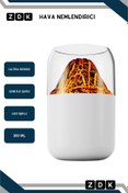 Resim ZDK Hava Nemlendirici Buhar Makinesi Aroma Difüzörü H2o 300 Ml Ultrasonik Led Işıklı Nemlendirme Cihazı 