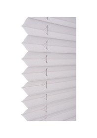 Resim Plise Dekor Açık Gri Plise Perde - Cam Balkon Perdesi Yapıştırma Profilli 