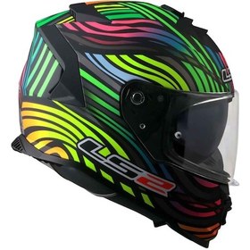 Resim Ls2 Storm 2 Power Kapalı Motosiklet Kaskı Çok Renkli 