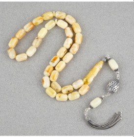 Resim Rus Kaya Damla Kehribar 925ayar Gümüş Püskül Kapsül Kesim 8x13mm Tesbih 