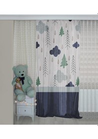 Resim Bebişim İskandinav Bi151 Çift Kanat Çocuk Odası Fon Perde 