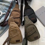 Resim Seyahat, Günlük Günlük Kullanım İçin Çok Cebi Sling Omuz Çantası - Zip Kapatma ile Erkek Göğüsü Canvas Çantası - El Yıkanabilir, Büyük Kapasiteli, Moda Çapraz Vücut Çantası 