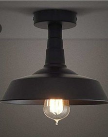 Resim Rsylight Retro Metal Dekoratif Rustik Siyah Tavan Plofyoner Aviz 