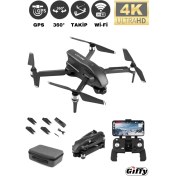 Resim Giffy 4K Full Hd 500M Menzil Çift Eksen Gimbal Kameralı Gps Drone Katlanabilir Kameralı Profesyonel 