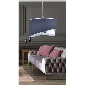 Resim Elips 2 Katlı Kumaş Pasta Avize Çocuk Odası Yatak Odası Salon Mutfak Hol 