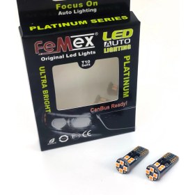 Resim FEMEX T10 3030 Chip 12Ledli 650Lumen Turuncu Led Ampul Aktif Canbus 