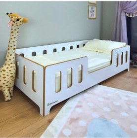 Resim Markaawm Markaawm Montessori Çocuk Yatak Mdf Bebek Karyola Akçaağaç 