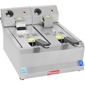 Resim HİMAKSAN Endüstriyel 5000 Watt Çiftli 3+3 Lt Elektrikli Fritöz HMK-FE3+3 