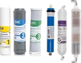 Resim SU ARITMA CİHAZI ÇİFT KARBONLU AÇIK KASA 6'LI FİLTRE SETİ, 10 AŞAMA LG MEMBRANLI 