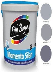 Resim Filli Boya Momento Silan Tam Silinebilir Yıkanabilir Silikonlu Ipek Mat Boya 1,25lt (andezit 25) 