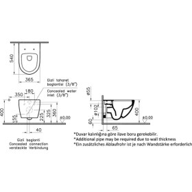 Resim VitrA Sento 7748B403-0559 Rim-ex Asma Klozet, Beyaz 