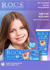 Resim R.o.c.s. Kids 3-7 Yaş Meyve Külahı Diş Macunu 35ml 